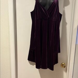 Torrid Velvet Dress in Rich Purple size 2